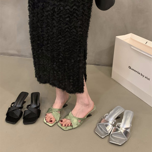 Wedge Heel Heightening Cross Strap Sandals Fairy Shoes Fashion Outer Wear 2024 New Summer Niche Heel Sandals