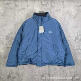 正确版本B家25FW新款刺绣大别针羽绒服双面穿保暖百搭OS版型外套