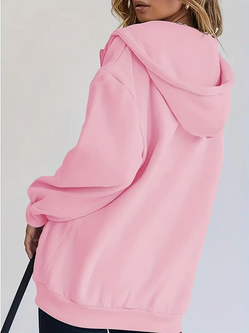 Women's Clothing Unisex Couple Fleece Lined Hoodie Sweatshirt Letter Print 5046 For Women_ecoleips.com