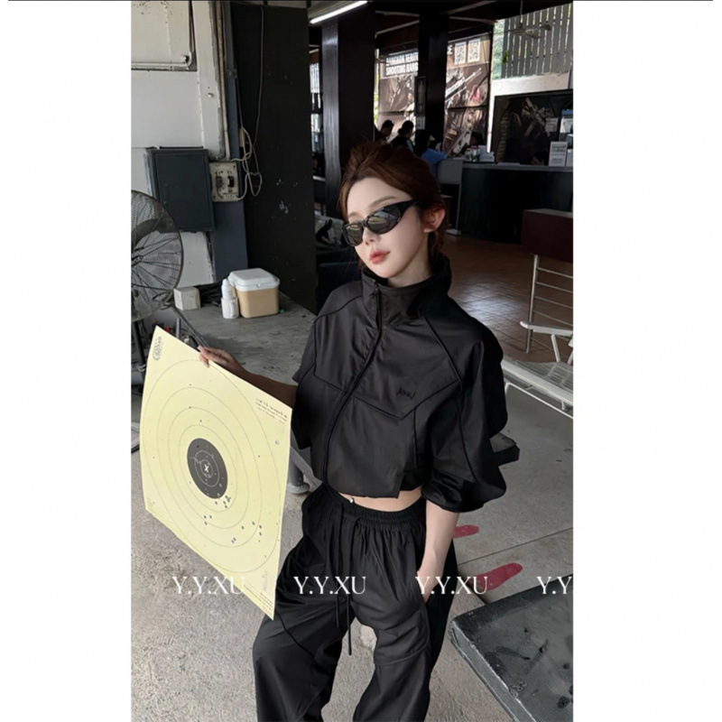 Yuanyuan Flash Moment Sports Casual Fashion Set for Men and Women Couples - Top + Pants Yuanyuan Flash Moment Sports Casual Fashion Set for Men and Women Couples - Top + Pants