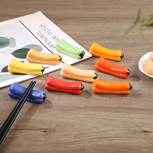 ZAKKA Japanese pumpkin chopstick holder chopstick holder ceramic vegetable table decorations creative crafts chopsticks pillow pen holder