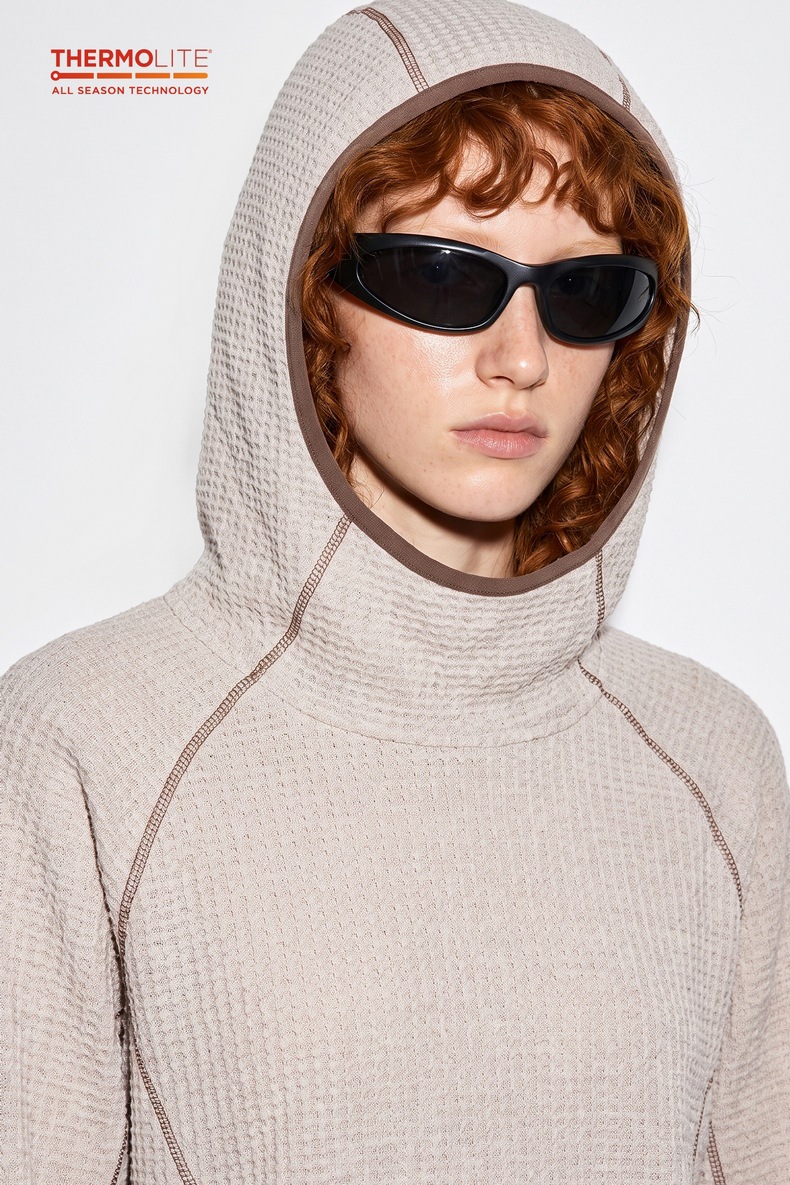 Inflation Khaki 180g Color-Block Hoodie