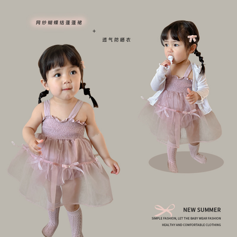 婴儿衣服夏季新款女童韩版套装公主包屁连衣裙女宝宝童装
