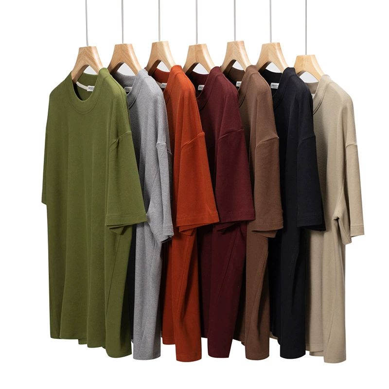 [Двусторонний каштановый короткий рукав] Мужская одежда большого размера 300g зимой толстый сплошной цвет полукруглый высокий воротник теплый мужской нижний свитер