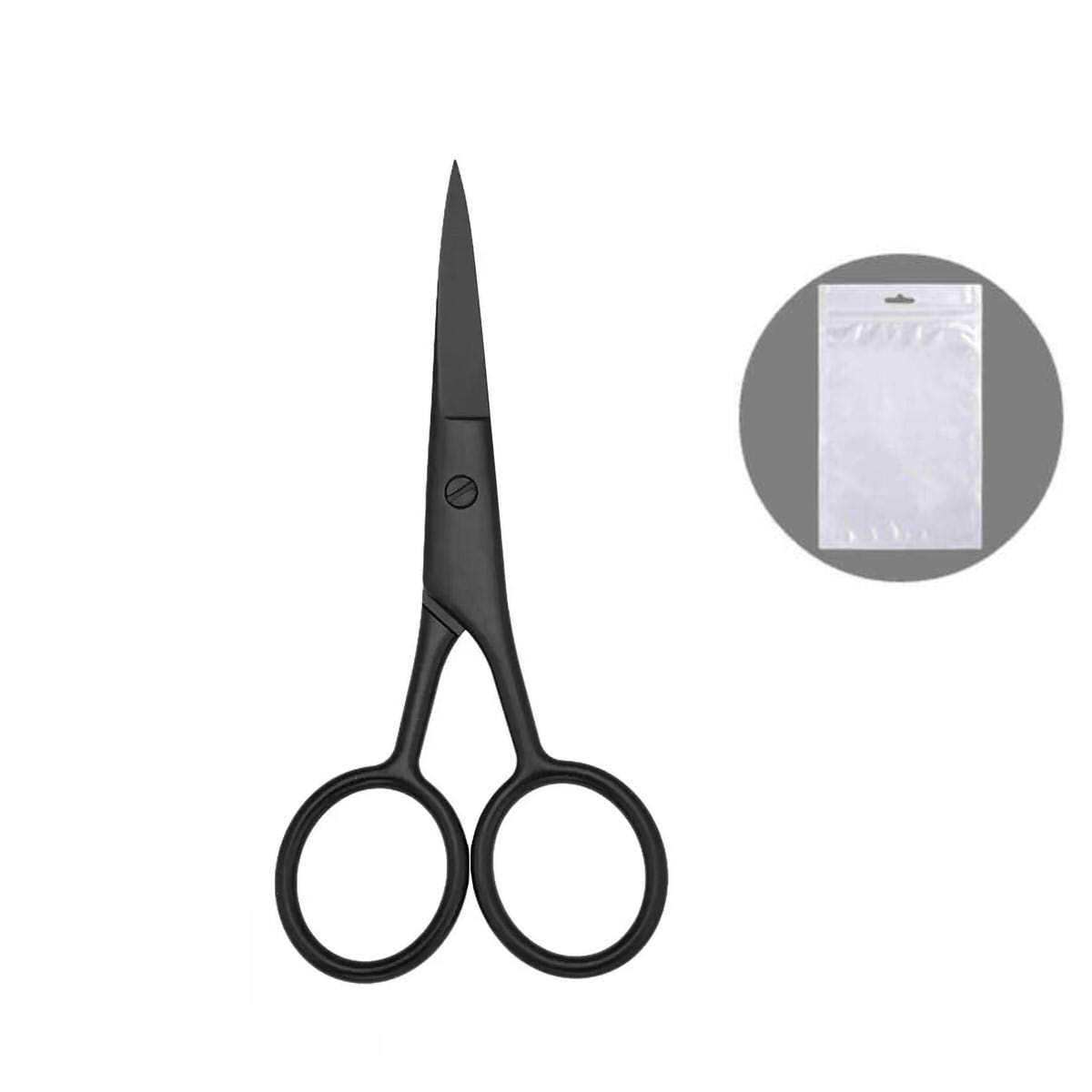 Juego de tijeras de pelo de nariz para hombres, cabeza redonda, afeitado de acero inoxidable, limpieza de fosas nasales, tijeras pequeñas manuales para mujeres