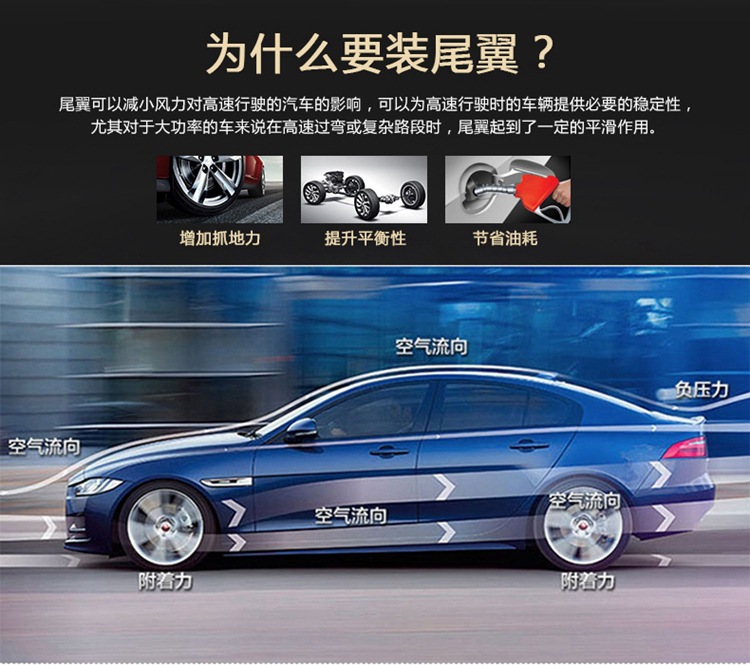 Tail Wing for Lexus GS300 GS350 250 450 2012-2018 Modification Punch-Free