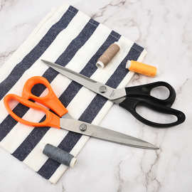 厂家现货供应裁缝剪 不锈钢剪刀 布样剪 花边剪 大号加厚布料剪刀