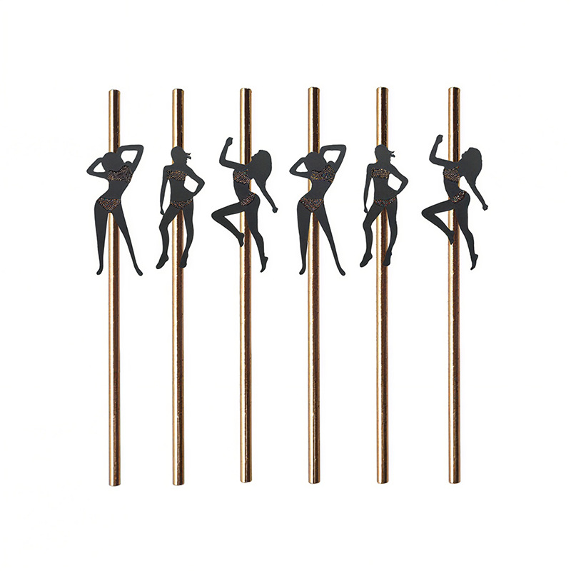 Amazon desechable solo partido paja de papel postre pastel decoración deportes fitness muscle hombres forma paja