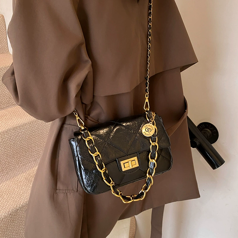 Демисезонная маленькая сумка через плечо, цепочка, стиль Chanel, люкс