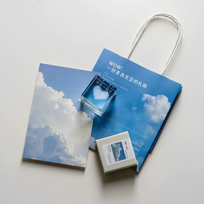 Cloud Cube Desktop Ornament Принятие облака для отправления девушек роскошные отношения, валентинка, подарок на день рождения