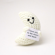 亚马逊跨境热销毛线水果玩偶植物蔬菜萌系手工钩织摆件正能量卡