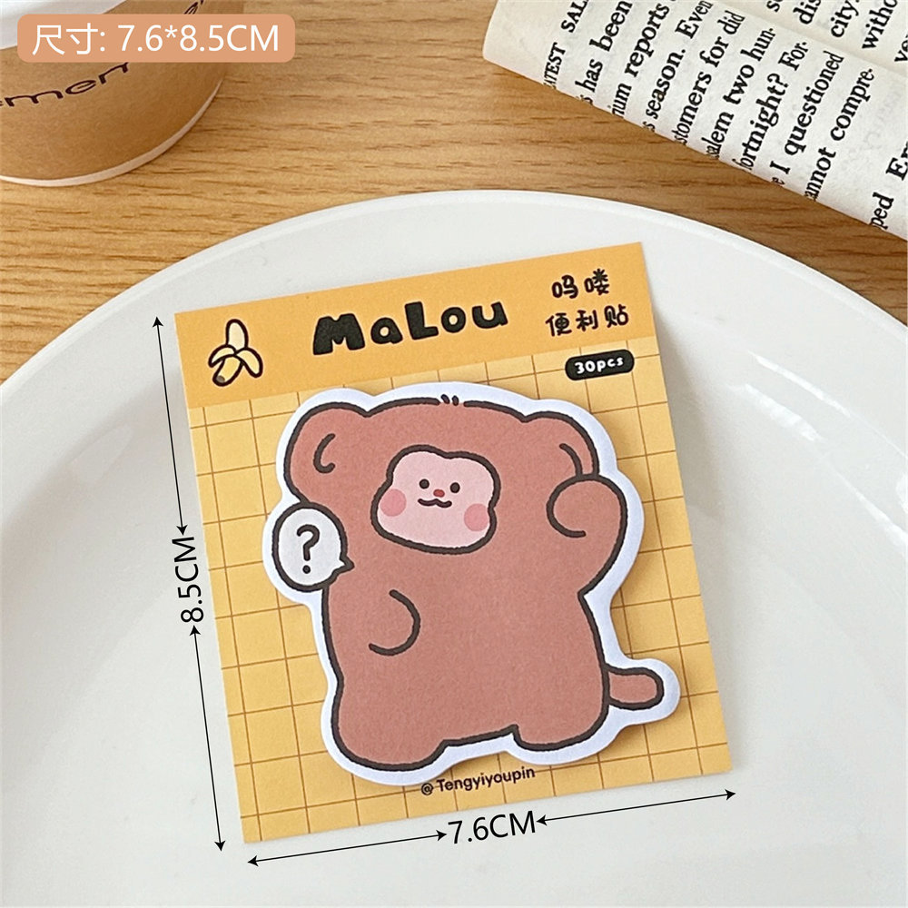 Tengyi es original y lindo, papel de nota, corazón de niña, notas de oficina, notas adhesivas, notas de estudio, nuevas