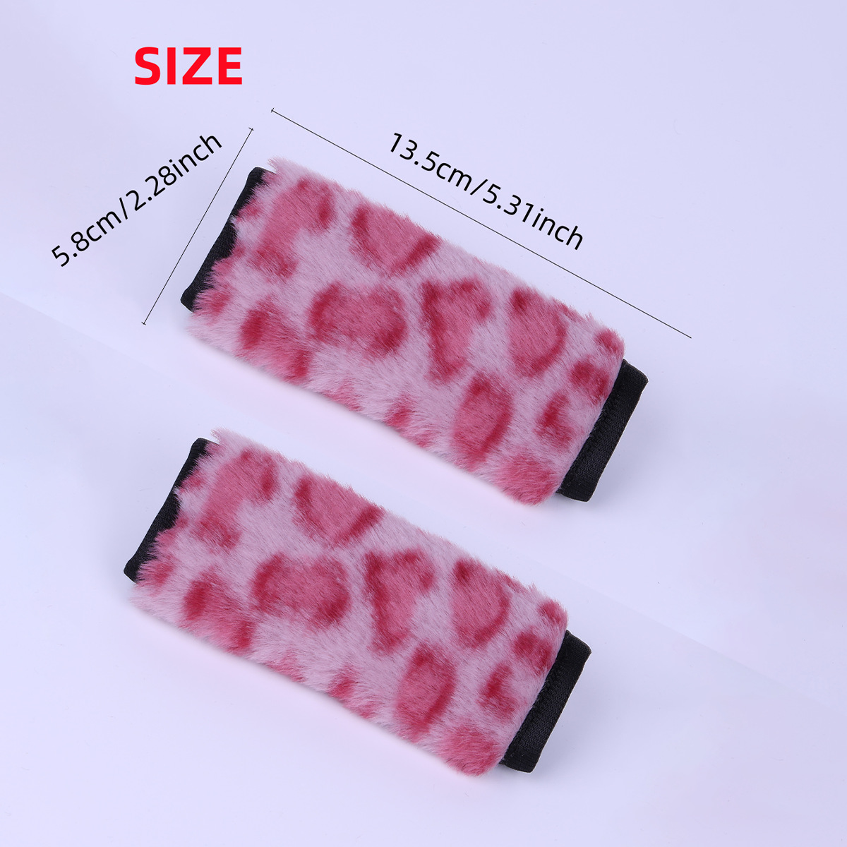 Car roof handle protective cover, plush leopard print, universal for all seasons, door handle cover