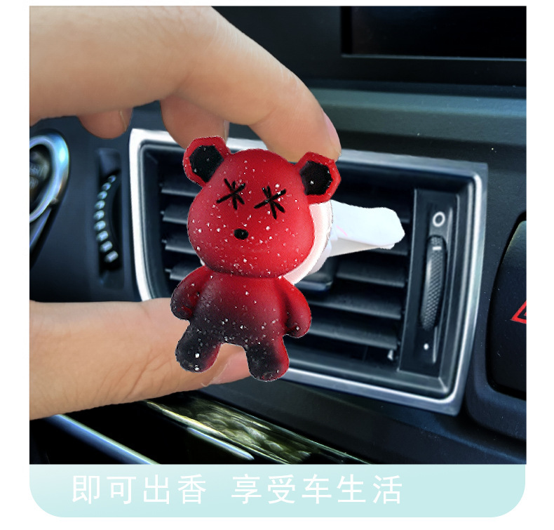 Accesorios para automóviles, adornos de aromaterapia, oso violento, perfume de coche lindo creativo, productos de decoración de coche de dibujos animados de aromaterapia