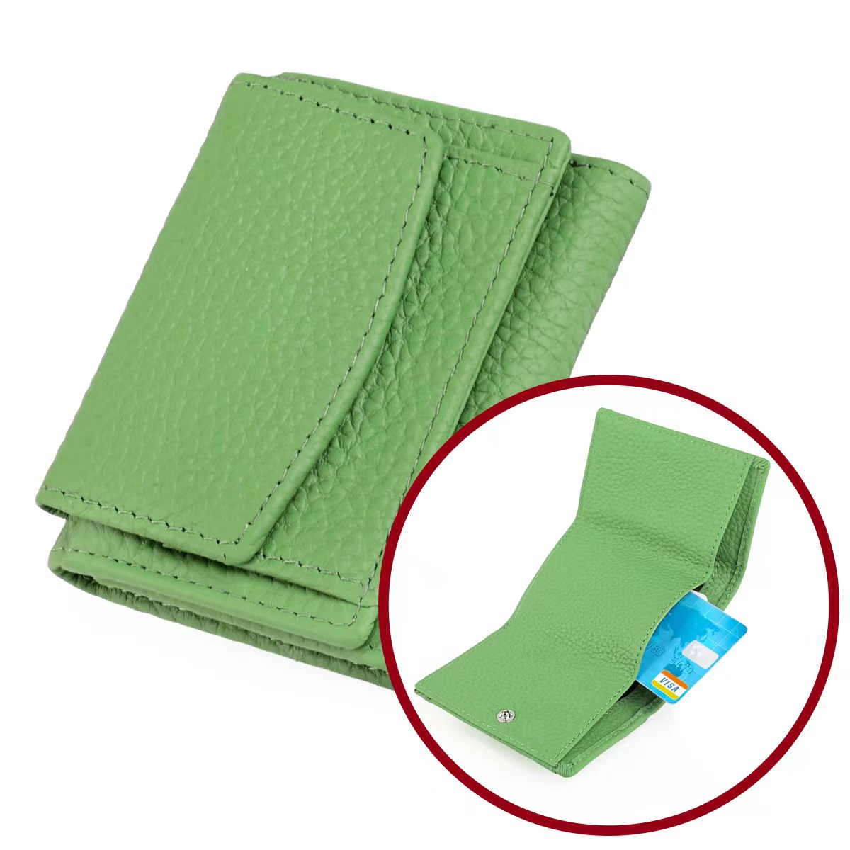 3001 (아보카도 그린) 내부 및 외부 수입 첫 번째 레이어 소 가죽