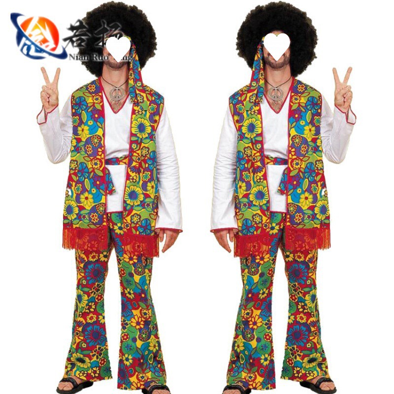 Halloween costume European and American nightclubs new 50 s hip-hop singer stage performance clothing Foreign trade original order wholesale