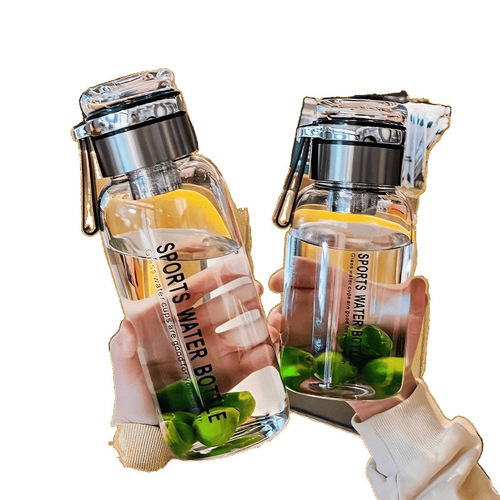 High-quality, attractive appearance, large-capacity, heat-resistant glass teacup with tea separation, portable and thick glass water cup