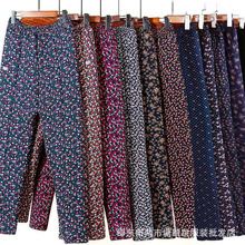 2025冬季加厚棉裤女士碎花款中老年冬季外穿棉裤男士纯色加厚棉裤