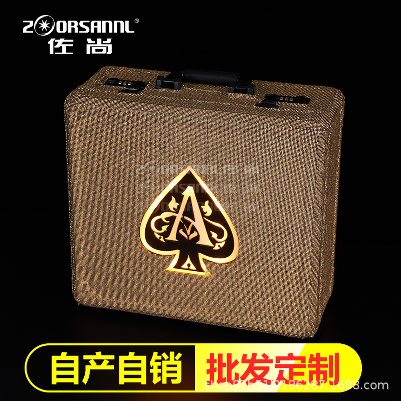 Zuohang champán luminoso caja de vino VIP exclusiva caja de copa bar negro melocotón abismo caja de vino club nocturno negro melocotón una caja de vino