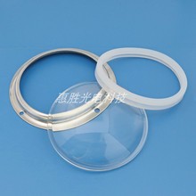 100mm平凸透镜内凹透镜 LED光学玻璃透镜led透镜 防水圈 固定架