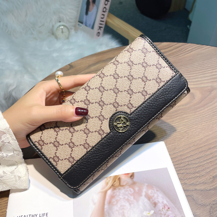 2024 Nouvelle Mode Portefeuille Femme Portefeuille Long Style Femme Portefeuille Deux Fois En Cuir Véritable Multi-Cartes Fente Carte Sac Portefeuille Femme_voghion.com