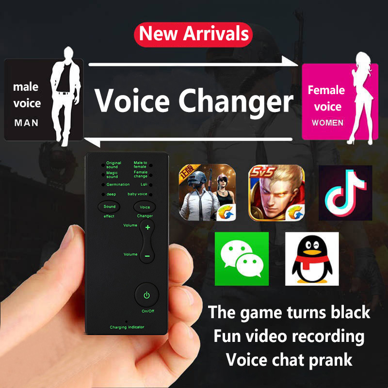 跨境M1手机电脑声卡变声器美音电竞吃鸡游戏户外抖音主播歌话筒
