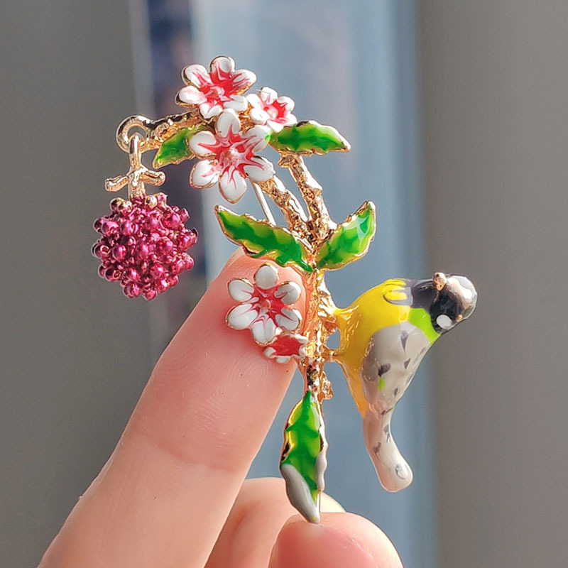 Unisex Gender Pastoral Style Pastoral Pin Animal Tree Bird Alloy Plating Unisex Brooches