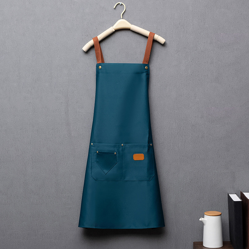 Transfronterizo Amazon lona delantal agua leche tienda de té café ropa de trabajo delantal de cocina casero logo personalizado