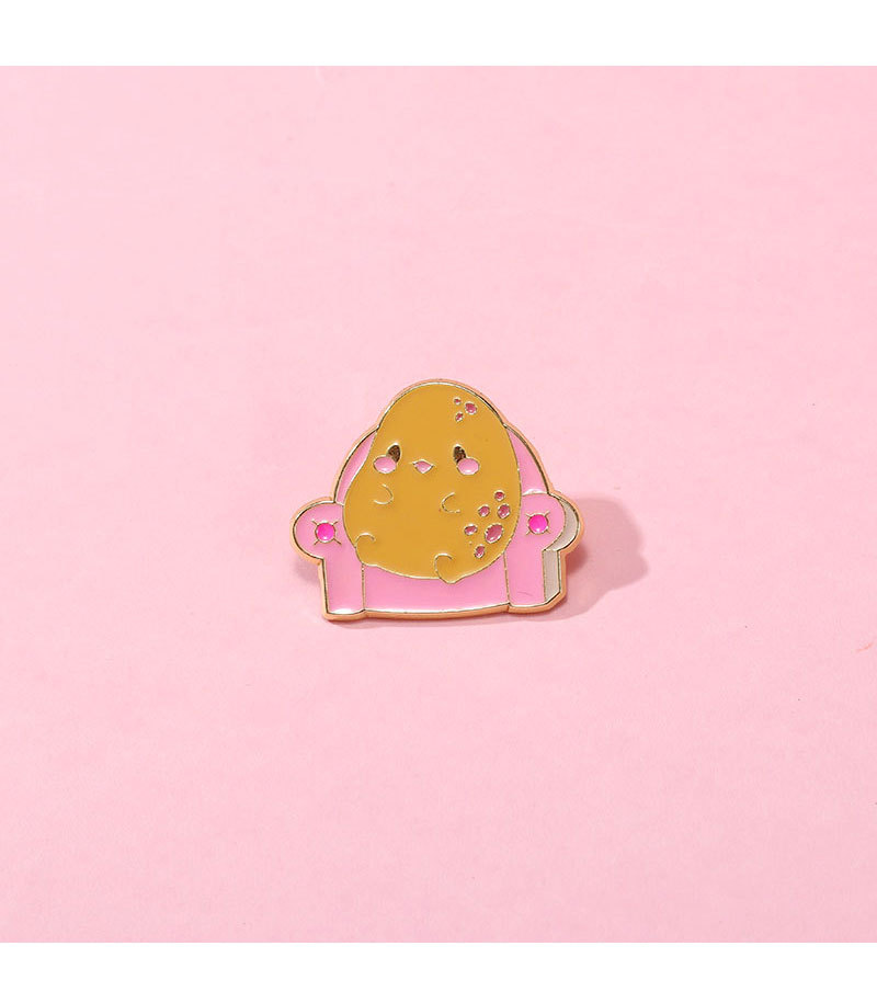 Potatoes Pattern Cartoon Style Cute Pin Potatoes Alloy Enamel Unisex Brooches