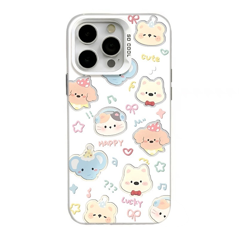 ins かわいいペットの動物 Apple 15promax 携帯電話ケース iphone16pro 新しい 14 インターネット有名人に適しています|undefined
