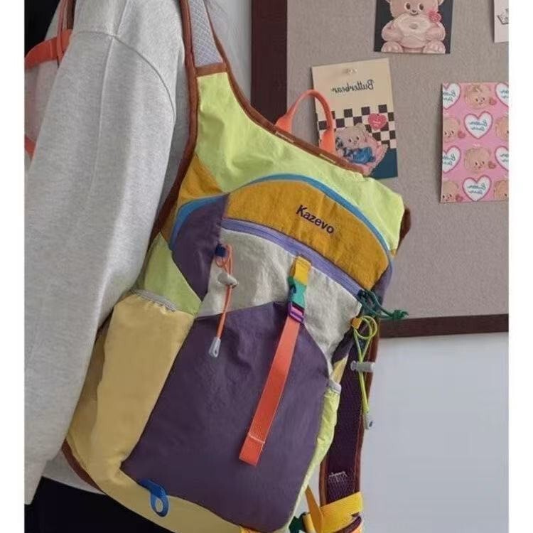 Design-Inspired Lightweight Mountaineering Backpack for Women, Large-Capacity Backpack for Men, Dopamine Outdoor Multi-Functional Cycling Backpack