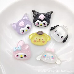 透明アニメ動物サンリオ樹脂部品diy子供ヘアピンコード材料携帯ケースコップシール