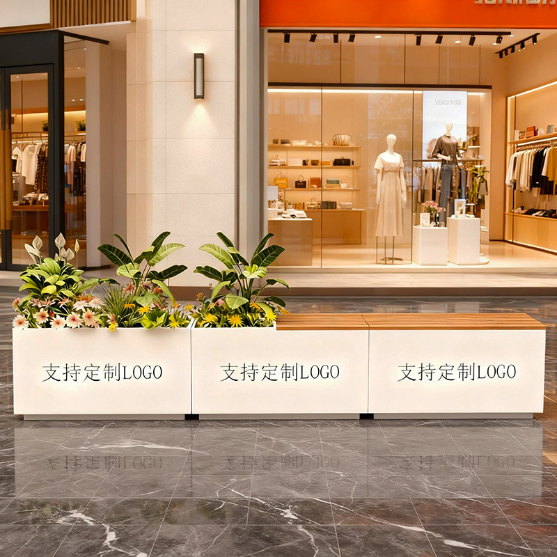 屋外ステンレス鋼フラワーボックスバルコニー植栽ボックス広場商業街長方形花壇鉄製完成品フラワーチャンネル