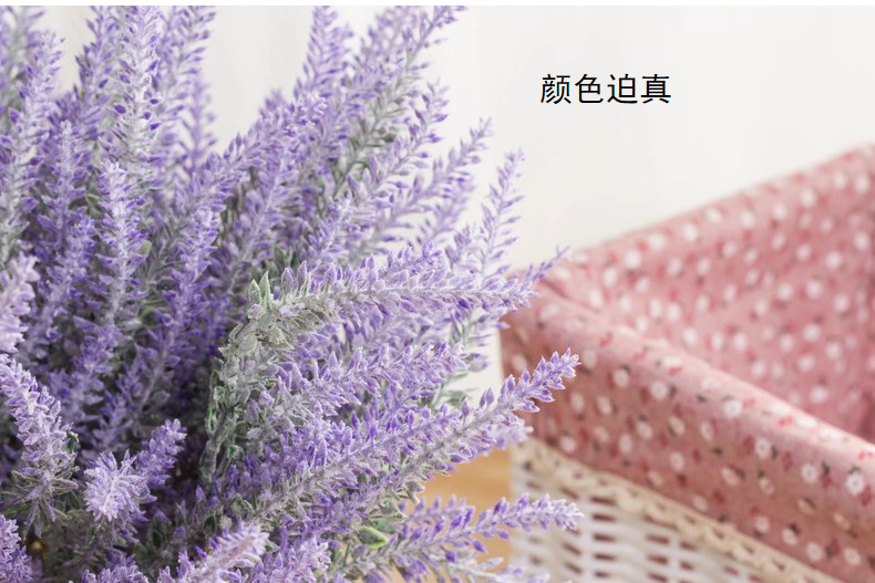麦穗5叉植绒薰衣草仿真家居装饰植绒仿真植物人造花束仿真花批发详情9