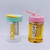 Handheld plastic straw, space flavored tea with glass, wholesale