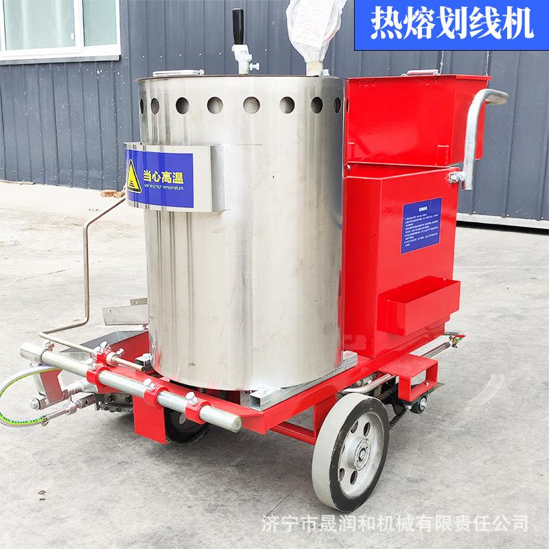 停车场划线 外贸款冷喷热熔划线机汽柴油动力热熔划线一体机