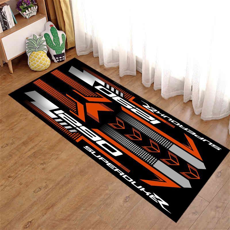Cross-border Temu American-style diatomite long rug, motorcycle decorative floor mat, dirt-resistant, wear-resistant, easy to maintain, bedside rug