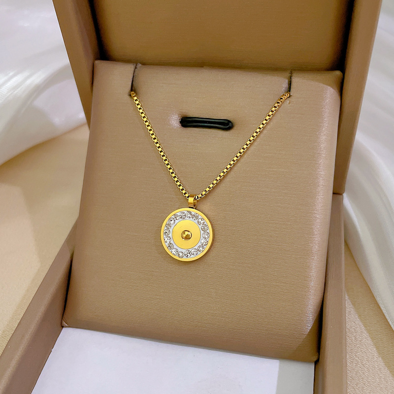 Minimalist Real Gold Collarbone Chain Necklace With Diamonds_voghion.com