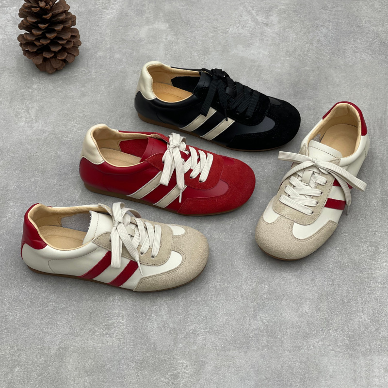 2026 New Model Genuine Leather Casual Women's Shoes, Flat Low-Top Lace-Up Versatile Comfortable Soft Cowhide Women's Single Shoes 2026 New Model Genuine Leather Casual Women's Shoes, Flat Low-Top Lace-Up Versatile Comfortable Soft Cowhide Women's Single Shoes