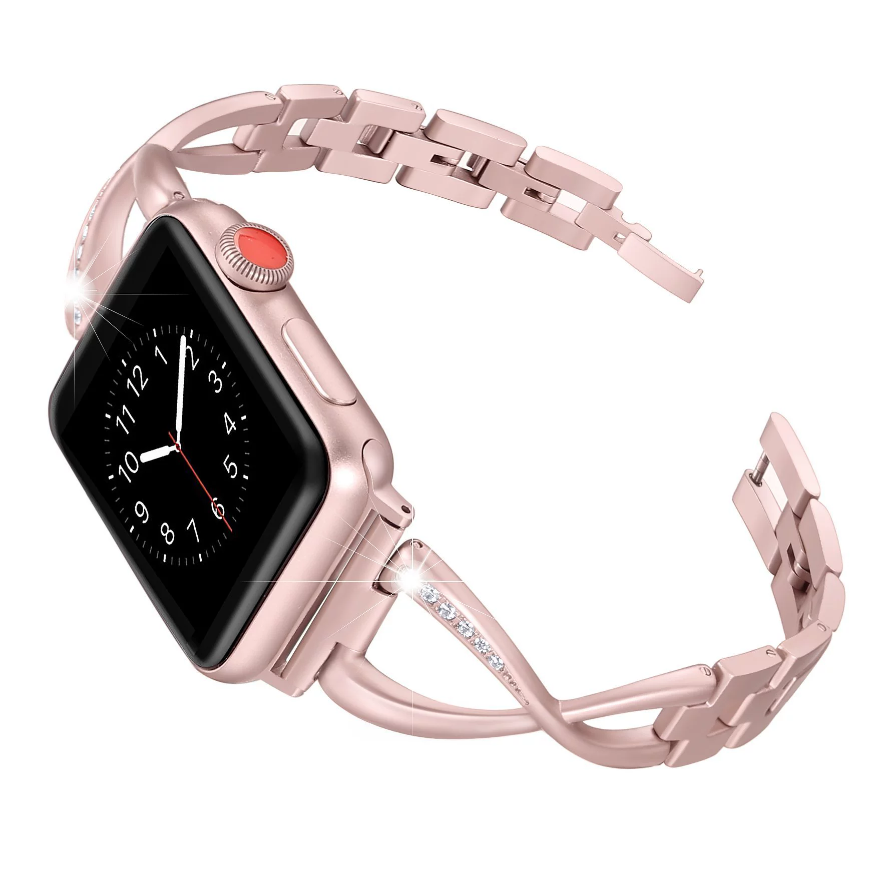 Металлический браслет‑повод для Apple Watch в форме X, серия 5/6/7/8, 38/40/41 и 42/44/45/49 мм