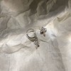 Asymmetrical silver needle, fashionable earrings, silver 925 sample, Japanese and Korean, internet celebrity