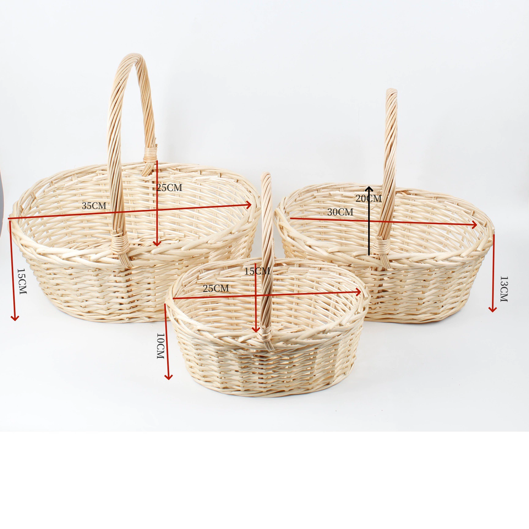 Корзина для фруктов Willow, ручная плетёная корзина из ротанга, комплектуется подарочной корзиной для фруктов и овощей, ручная корзина