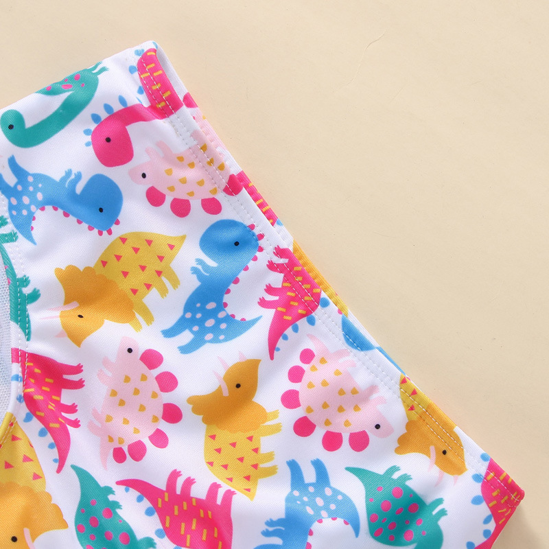 Girlu0027S Cute Dinosaur Polyester Tankinis 2 Piece Set