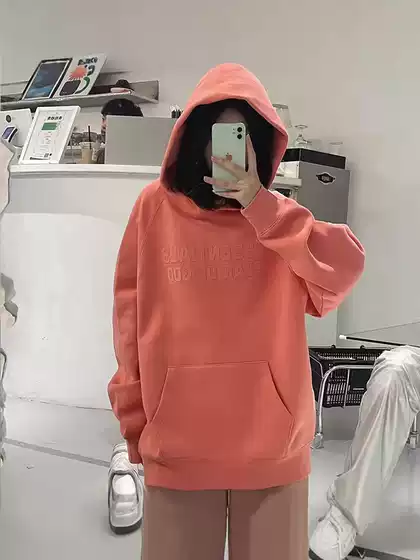 ESSENTIALS Hoodie FOG Chest Tonal Flocking Letters High Street Pullover Hooded Sweatshirt Loose Casual Youth Men