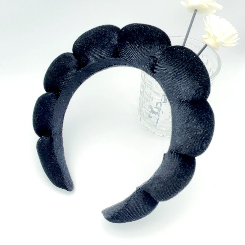 Women'S Gender Cute, Simple Style Style Cute Simple Style Women'S Solid Color Sponge Spa Headband