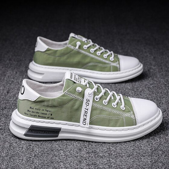Spring Men's shoes breathable ice silk canvas fashionable shoes quick-drying cloth shoes slip-on lazy driving men's internet celebrity sneakers
