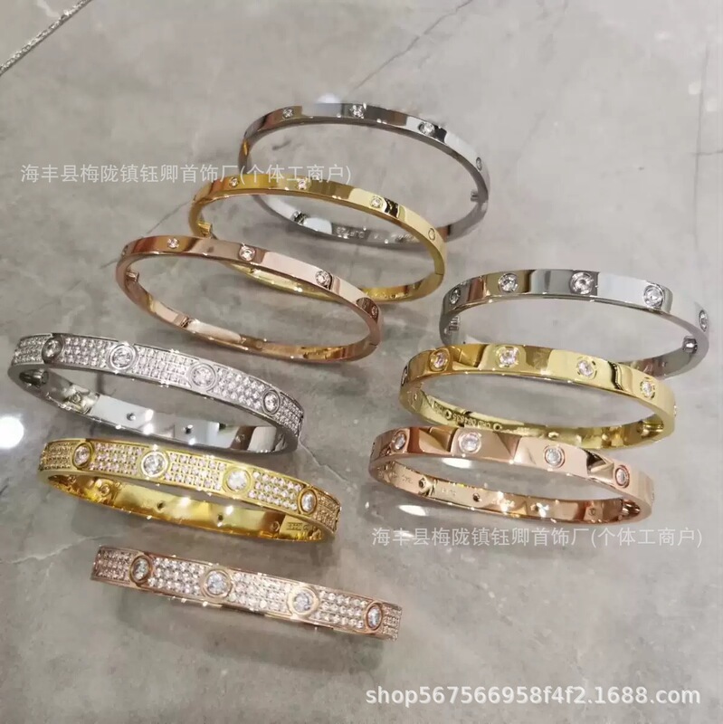 High-End V-Gold Starry Sky Narrow Double-Row Diamond Bracelet for Women, Hot-Selling, Thickly Plated 18K Rose Gold, Light Luxury Bracelet, Versatile High-End V-Gold Starry Sky Narrow Double-Row Diamond Bracelet for Women, Hot-Selling, Thickly Plated 18K Rose Gold, Light Luxury Bracelet, Versatile