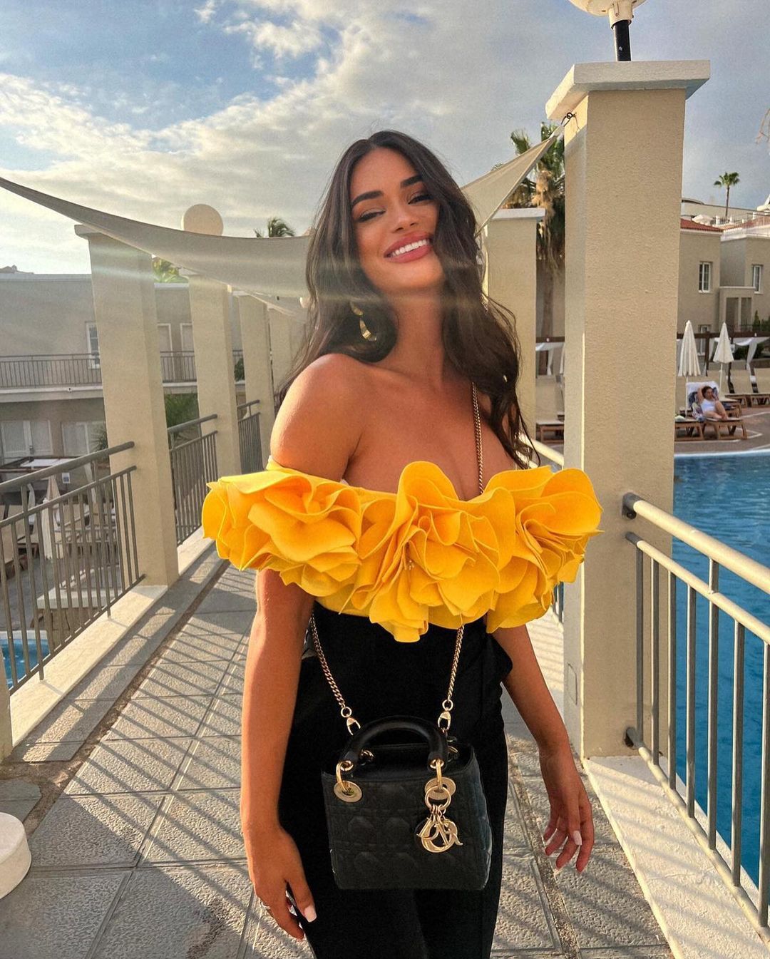 GraceChic 3D Floral Strapless High-End Solid Color One-Piece Swimsuit Set For Women 2024 European And American New Swimwear_voghion.com