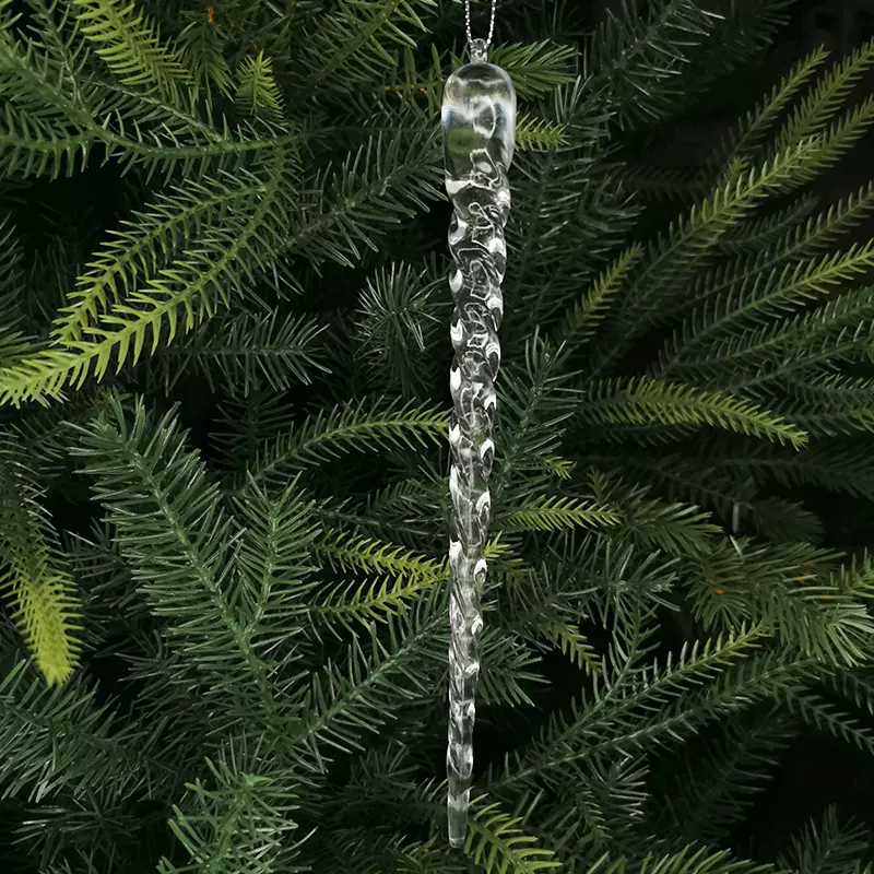 亚克力特大号冰条冰柱搭配雪花冬季造景室内外装饰吊坠圣诞树挂件