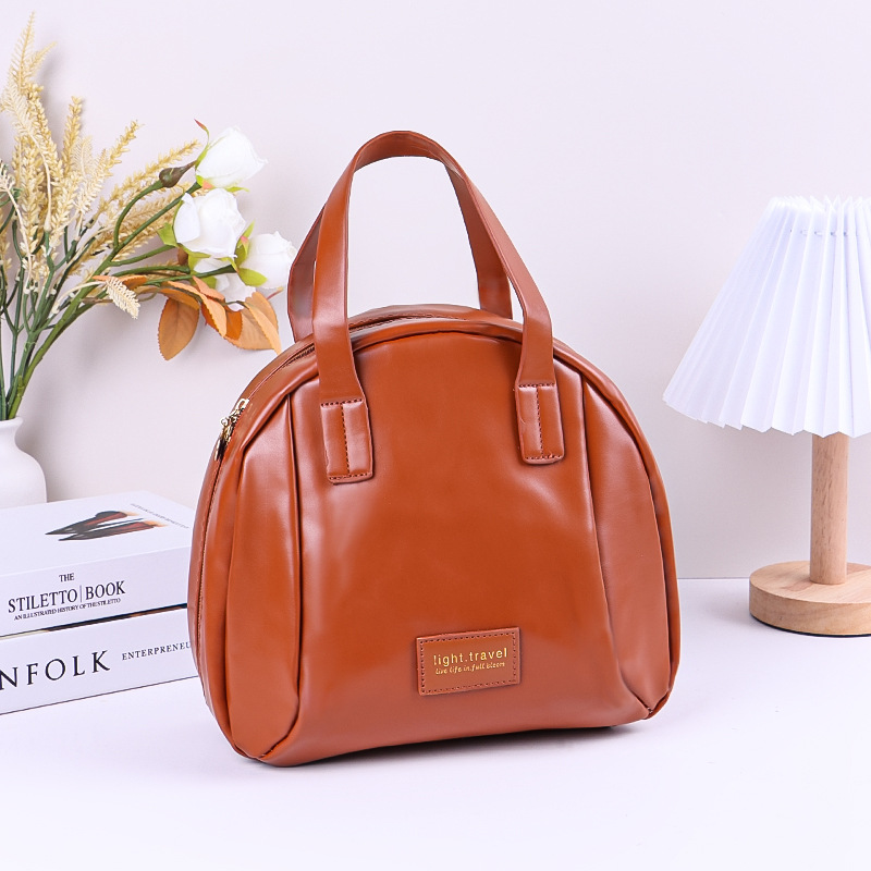 E-104 브라운 PU 찐빵 가방